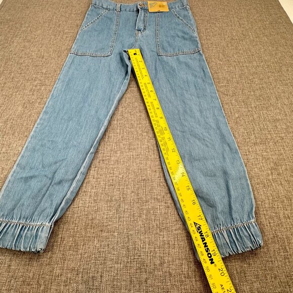 NEW! Thereabouts Boys Kids Denim Joggers Pants Light Wash 5 Reg $36 Cotton Blend - Picture 5 of 12